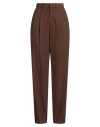 Alysi Chocolat Woman Pants Brown Size 6 Viscose, Polyester, Wool, Elastane In Brown