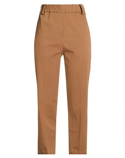 Alysi Chocolat Woman Pants Brown Size 8 Cotton, Elastane
