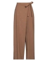 Alysi Chocolat Woman Pants Camel Size 00 Polyester, Virgin Wool, Elastane In Multi