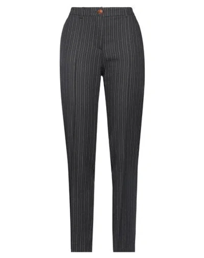 Alysi Chocolat Woman Pants Charcoal Size 6 Virgin Wool In Blue