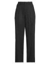 Alysi Chocolat Woman Pants Charcoal Size 8 Viscose, Polyester, Wool, Elastane In Black