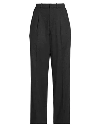 Alysi Chocolat Woman Pants Charcoal Size 8 Viscose, Polyester, Wool, Elastane In Black