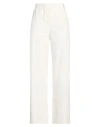 Alysi Chocolat Woman Pants Cream Size 8 Cotton In White