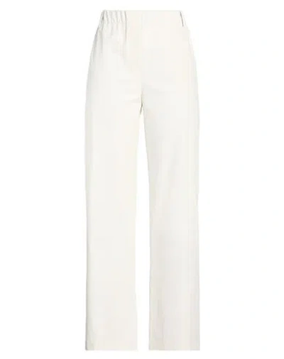 Alysi Chocolat Woman Pants Cream Size 8 Cotton In White