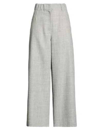 Alysi Chocolat Woman Pants Grey Size 8 Wool, Polyester, Linen In Gray