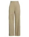 Alysi Chocolat Woman Pants Khaki Size 8 Cotton, Polyamide, Elastane