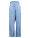 Alysi Chocolat Woman Pants Light Blue Size 4 Acetate, Viscose In Blue