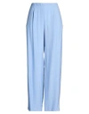Alysi Chocolat Woman Pants Light Blue Size 8 Cupro, Polyester