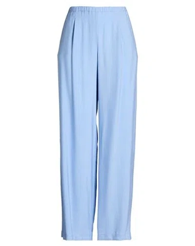 Alysi Chocolat Woman Pants Light Blue Size 8 Cupro, Polyester