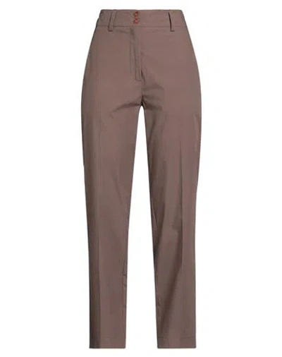Alysi Chocolat Woman Pants Light Brown Size 2 Cotton In Sand