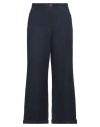 Alysi Chocolat Woman Pants Navy Size 4 Cotton, Virgin Wool In Blue