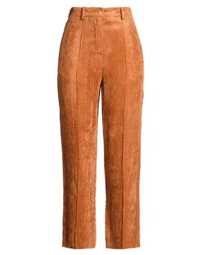 Alysi Chocolat Woman Pants Rust Size 6 Viscose In Brown