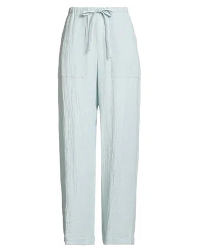 Alysi Chocolat Woman Pants Sky Blue Size 6 Lyocell, Linen