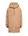 Alysi Chocolat Woman Puffer Camel Size 4 Polyamide, Cotton, Elastane, Polyester