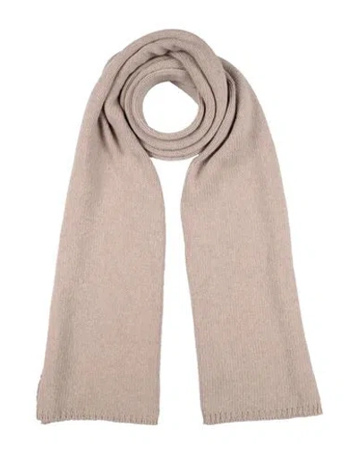 Alysi Chocolat Woman Scarf Beige Size - Merino Wool, Cashmere In Gray