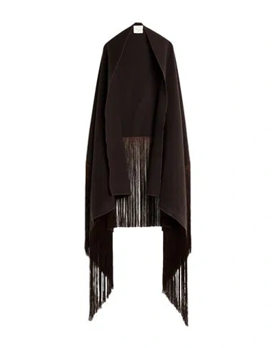 Alysi Chocolat Woman Scarf Chocolate Brown Size - Virgin Wool