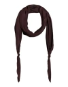 Shop Alysi Chocolat Woman Scarf Dark Brown Size - Silk