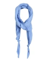 Alysi Chocolat Woman Scarf Light Blue Size - Silk In Blue