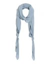 Alysi Chocolat Woman Scarf Pastel Blue Size - Silk