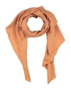 Alysi Chocolat Woman Scarf Tan Size - Silk In Brown