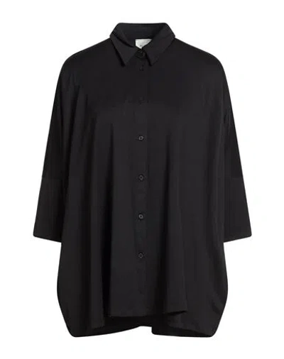 Alysi Chocolat Woman Shirt Black Size 6 Polyamide, Elastane