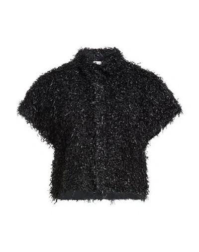 Alysi Chocolat Woman Shirt Black Size 8 Polyamide, Viscose