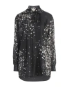 Alysi Chocolat Woman Shirt Black Size 8 Silk