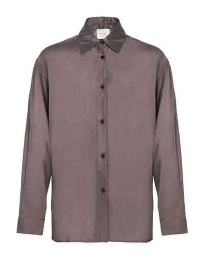 Alysi Chocolat Woman Shirt Taupe Size 8 Lyocell, Silk In Gray