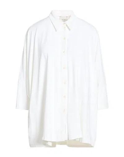 Alysi Chocolat Woman Shirt White Size 4 Polyamide, Elastane