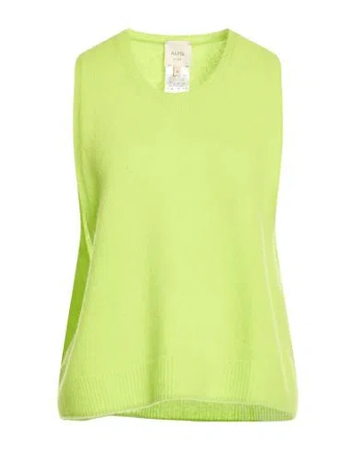 Alysi Chocolat Woman Sweater Light Green Size L Merino Wool, Cashmere