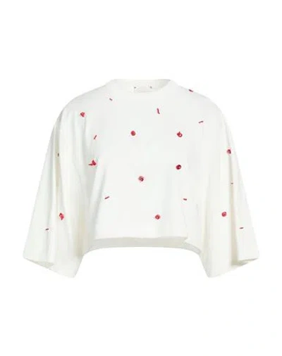 Alysi Chocolat Woman T-shirt Off White Size L Cotton