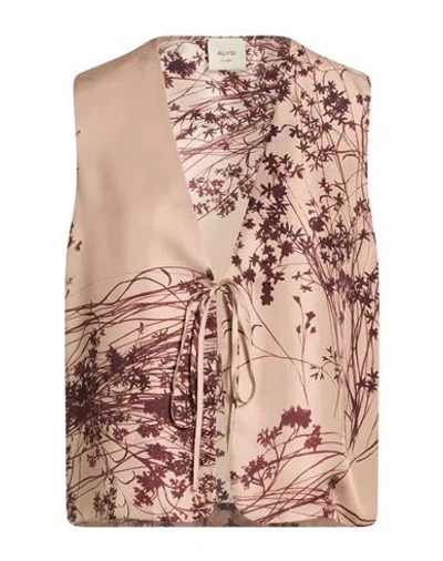 Alysi Chocolat Woman Top Antique Rose Size 8 Silk In Brown