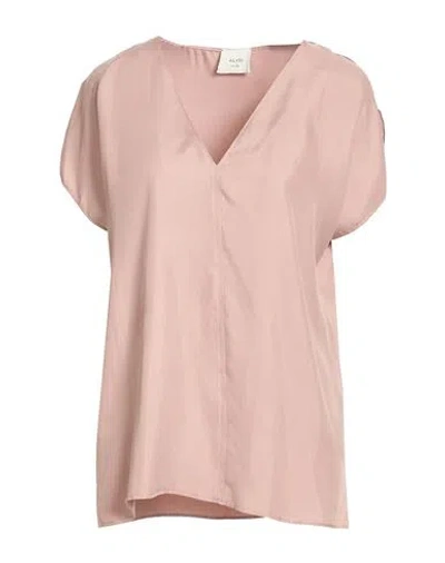 Alysi Chocolat Woman Top Antique Rose Size 8 Silk In Pink