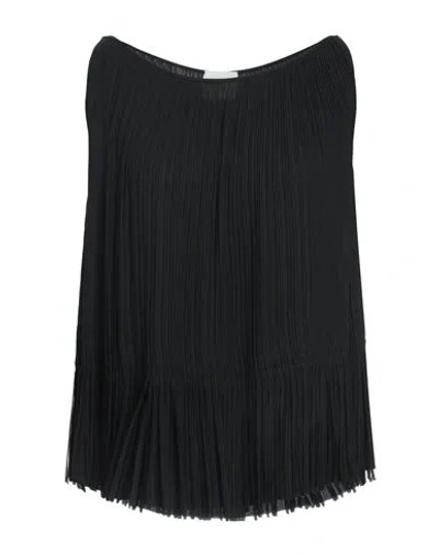 Alysi Chocolat Woman Top Black Size 2 Polyester In Black