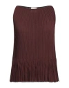 ALYSI ALYSI CHOCOLAT WOMAN TOP CHOCOLATE BROWN SIZE 4 POLYESTER