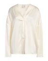 Alysi Chocolat Woman Top Cream Size 8 Silk In White