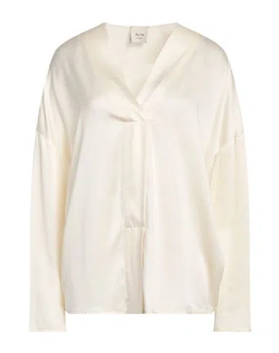 Alysi Chocolat Woman Top Cream Size 8 Silk In White