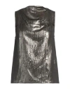 Alysi Chocolat Woman Top Gold Size 8 Acetate, Viscose, Metallic Fiber