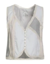 Alysi Chocolat Woman Top Grey Size 6 Cotton, Silk In Gray