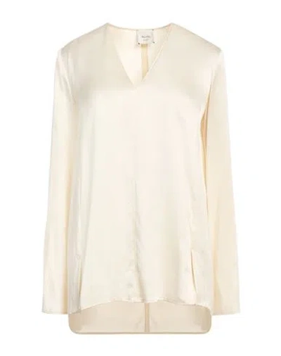 Alysi Chocolat Woman Top Ivory Size 10 Silk