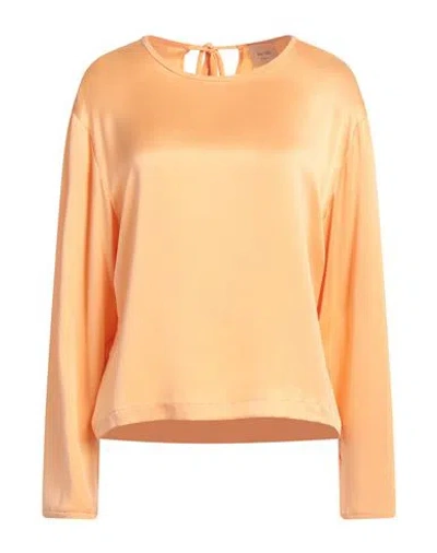 Alysi Chocolat Woman Top Mandarin Size 8 Silk In Orange