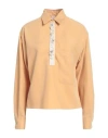 Alysi Chocolat Woman Top Mustard Size 10 Modal, Polyester