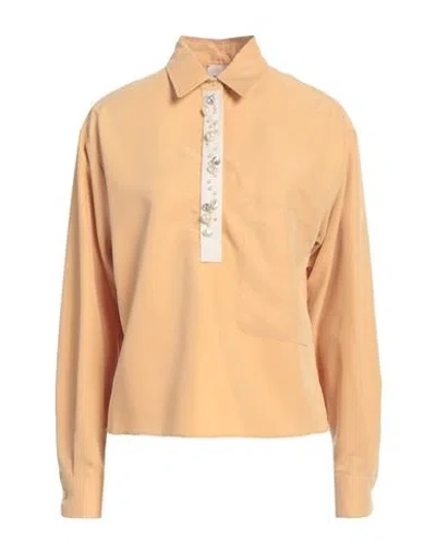 Alysi Chocolat Woman Top Mustard Size 10 Modal, Polyester