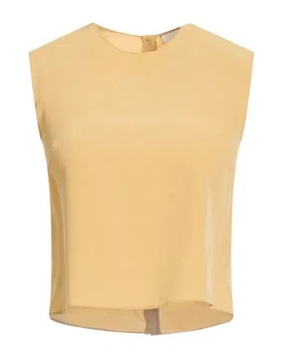 Alysi Chocolat Woman Top Sand Size 8 Silk In Neutral