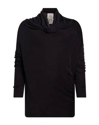Alysi Chocolat Woman T-shirt Black Size 6 Viscose, Polyester, Elastane In Gray