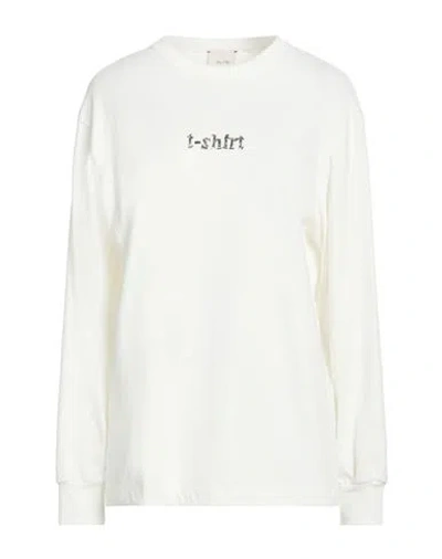 Alysi Chocolat Woman T-shirt White Size L Cotton