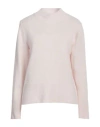 Alysi Chocolat Woman Turtleneck Light Pink Size S Virgin Wool In Pink