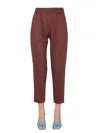 Alysi Elastic-waistband Pocket Trousers In Brown
