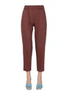 Alysi Elastic-waistband Pocket Trousers In Brown