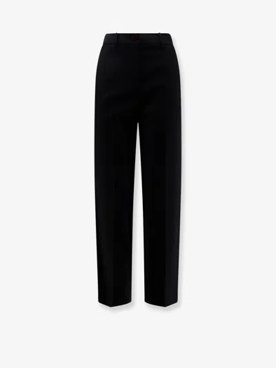 Alysi Cigarette Virgin Wool Trousers In Black